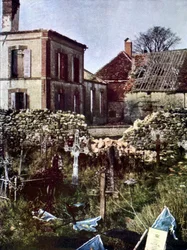 Cemetery in Charleville East of Reims During the Battle of the Marne East of Paris, September 1914